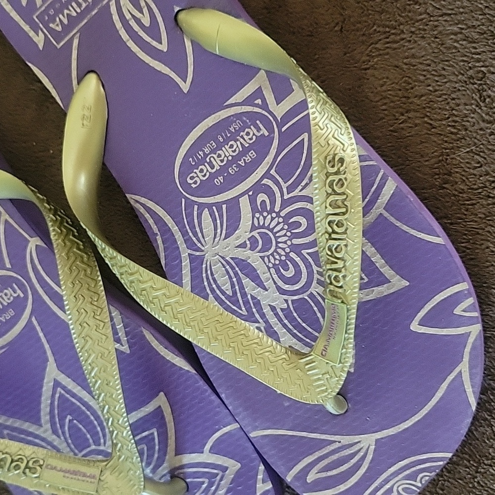 HAVAIANAS Purple Flip Flops/Sandals - Picture 7 of 8